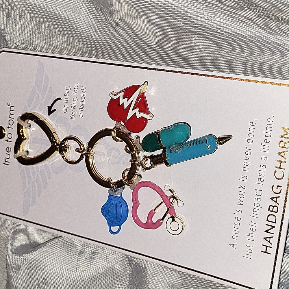 True to Form NURSE Keychain BAG Charm FOB Brand New On Card HL Rt TL